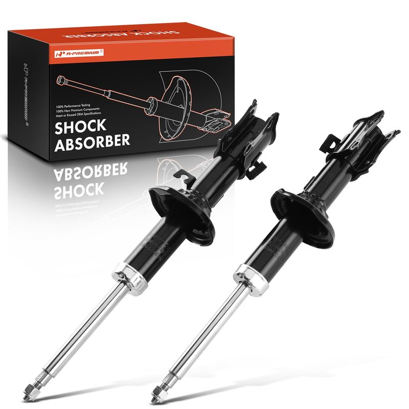 2x Front Driver & Passenger Shock Absorber for Kia Rio 2001-2002 L4 1.5L