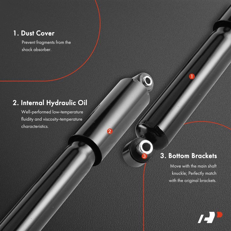 2x Rear Driver & Passenger Shock Absorber for Ford Transit Connect 2014-2018