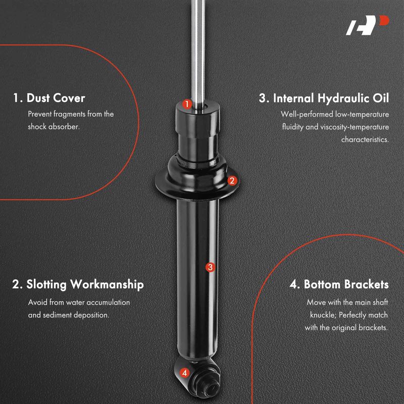 2x Rear Driver & Passenger Shock Absorber for BMW 525i E60 2004-2007