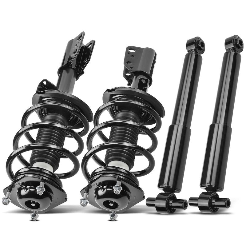 4x Front & Rear Complete Strut & Coil Spring Assembly for Buick Enclave Chevy GMC