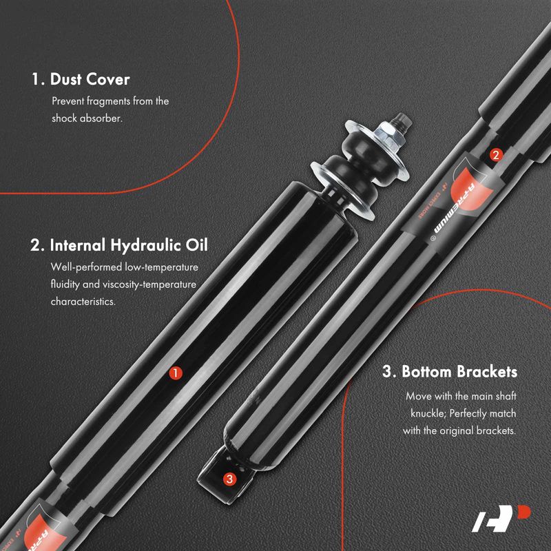 2x Rear Shock Absorber for Kia Sportage 1995 1996 1997-2002 L4 2.0L