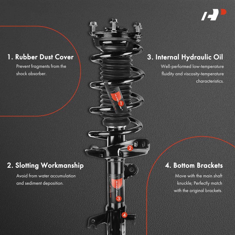 2x Front Complete Strut & Coil Spring Assembly for Honda CR-V 2007-2014 2.4L SUV