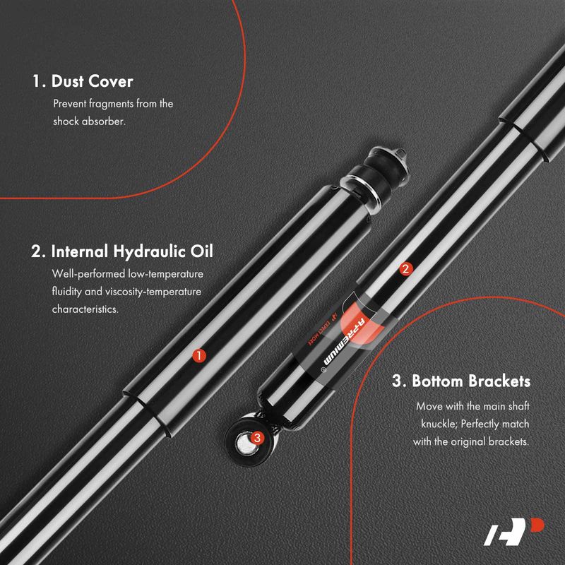 2x Front Shock Absorber for Jeep Wrangler 07-17 Wrangler JK 2018