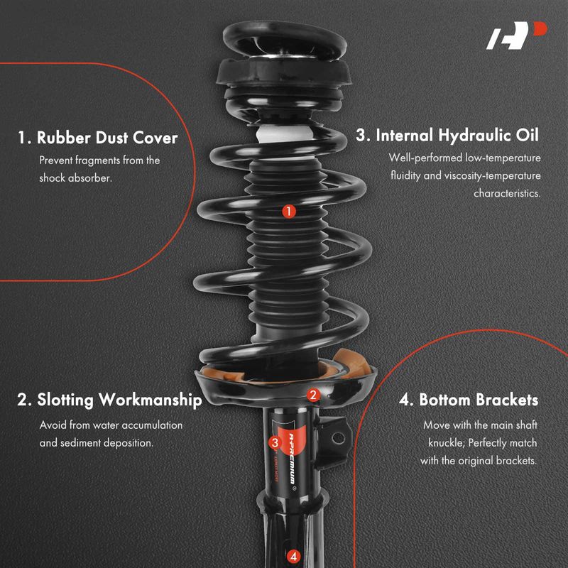 2x Front Complete Strut & Coil Spring Assembly for Chevrolet Impala 2014-2019 V6 3.6L