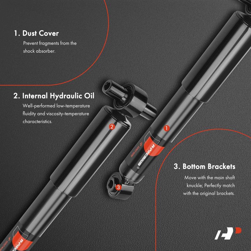2x Rear Shock Absorber for Buick Enclave 2008-2017 Chevrolet Traverse 09-17