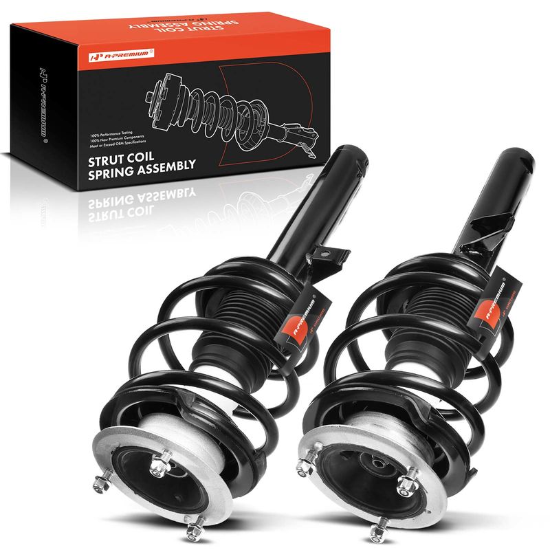 2x Front Complete Strut & Coil Spring Assembly for BMW E46 325xi 330xi 2001-2002 4WD/AWD