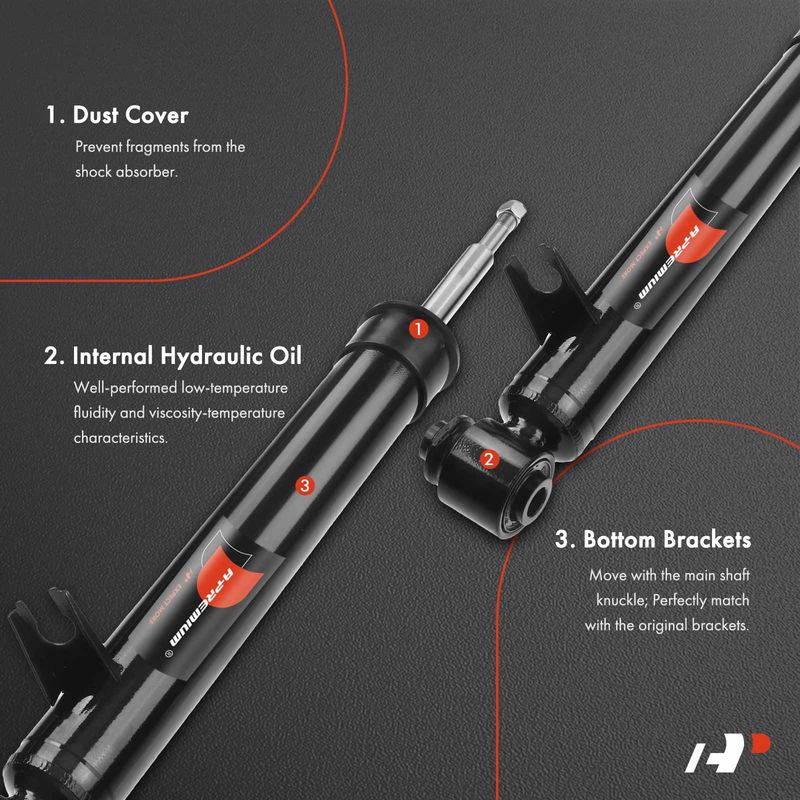2x Rear Shock Absorber for BMW X5 X6 2007 2008 2009 2010-2014 L6 3.0L V8 4.4L