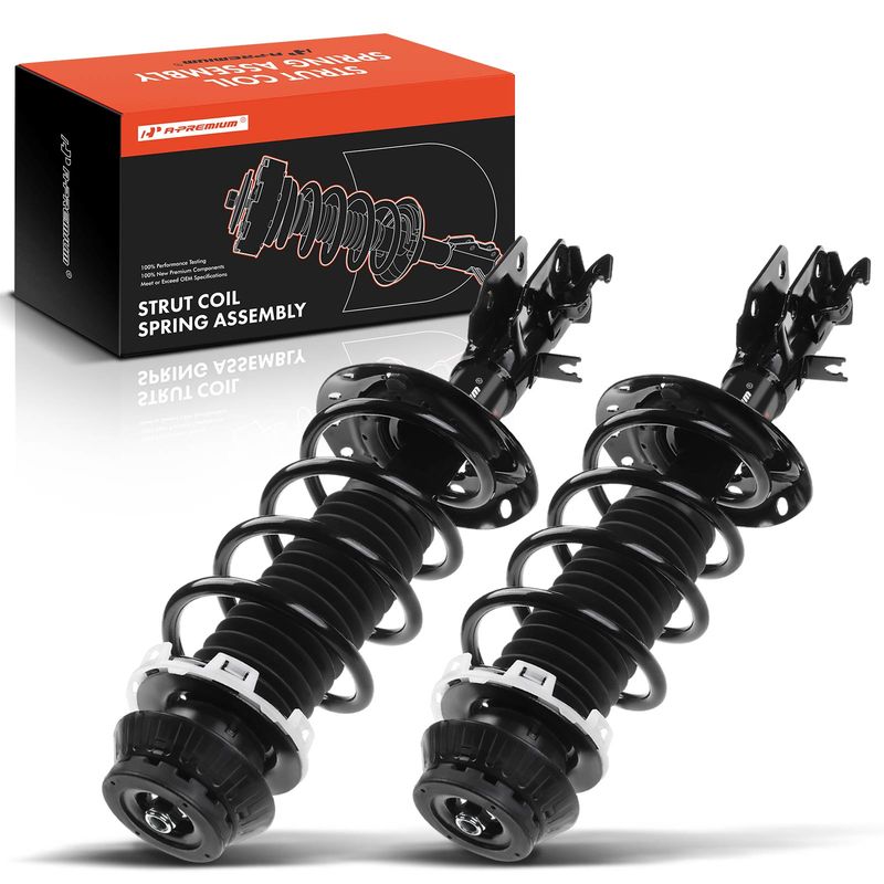 2x Front Complete Strut & Coil Spring Assembly for Honda Fit 09-13 1.5L Hatchback