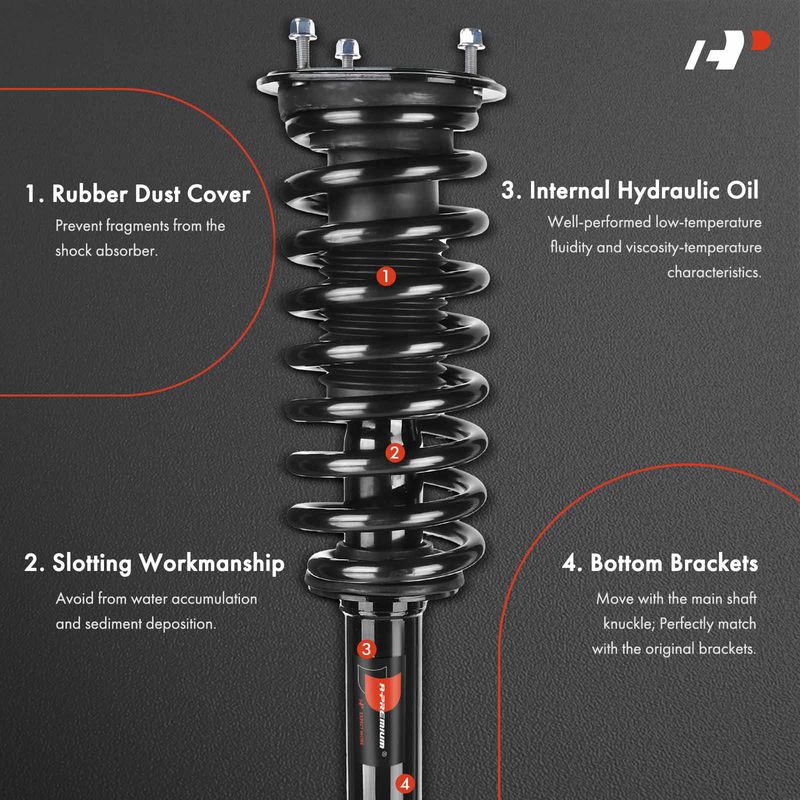 2x Front Complete Strut & Coil Spring Assembly for Jeep Grand Cherokee 16-20 3.0L