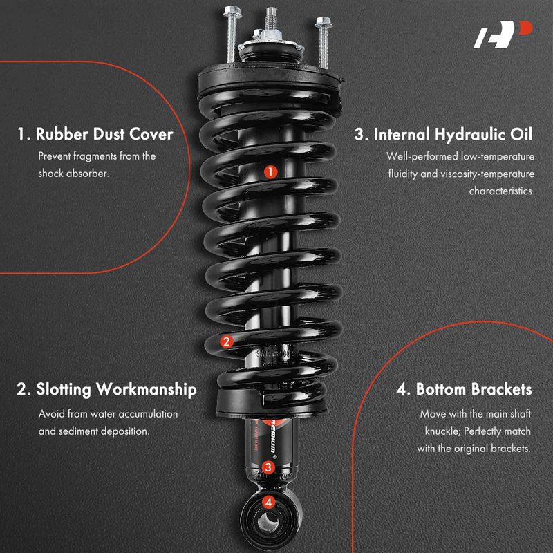 2x Front Complete Strut & Coil Spring Assembly for Ford Crown Victoria Lincoln
