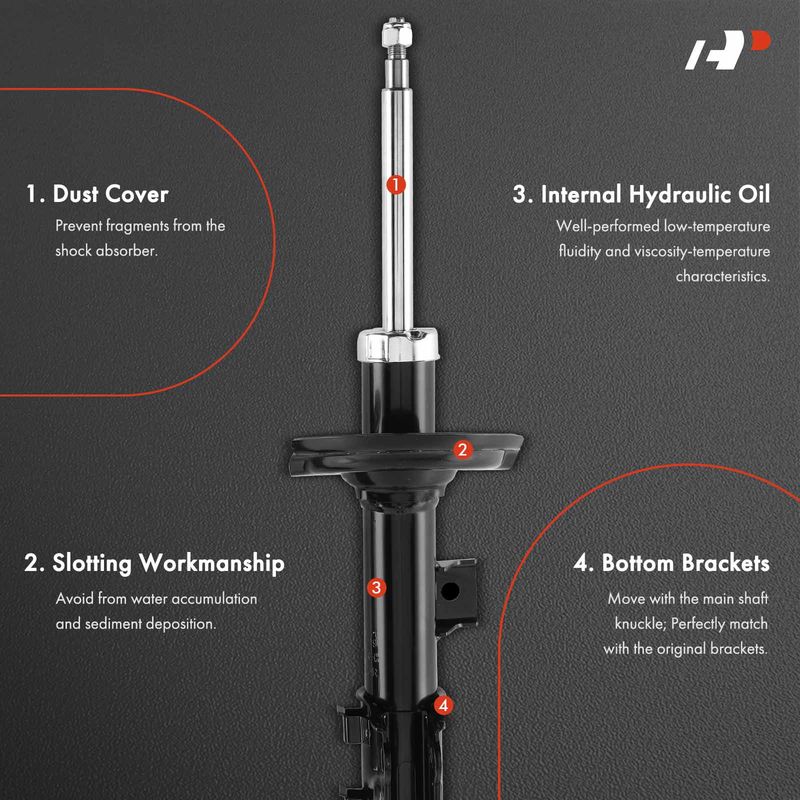 2x Front Shock Absorber for Hyundai Elantra 2011-2016 1.8L 2.0L Sedan