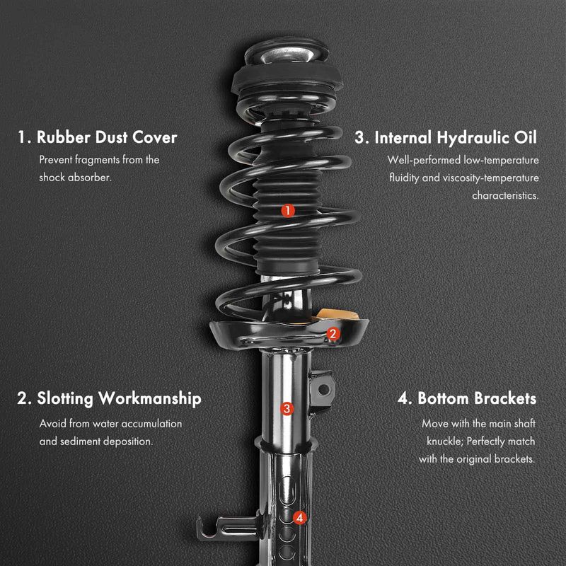 2x Rear Complete Strut & Coil Spring Assembly for Acura TSX 2011-2014 L4 2.4L Wagon