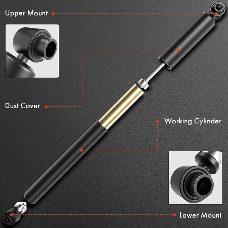 2x Rear Shock Absorber for Audi TT Quattro 2000 2001 2002-2006 L4 1.8L V6 3.2L