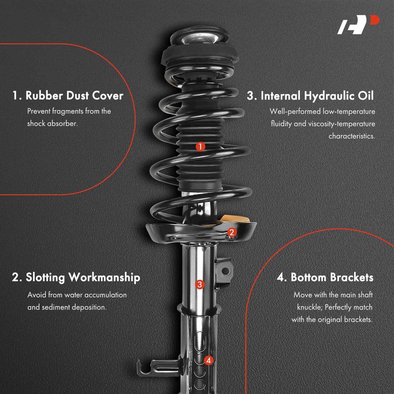 2x Rear Complete Strut & Coil Spring Assembly for Chrysler Concorde Dodge 93-97