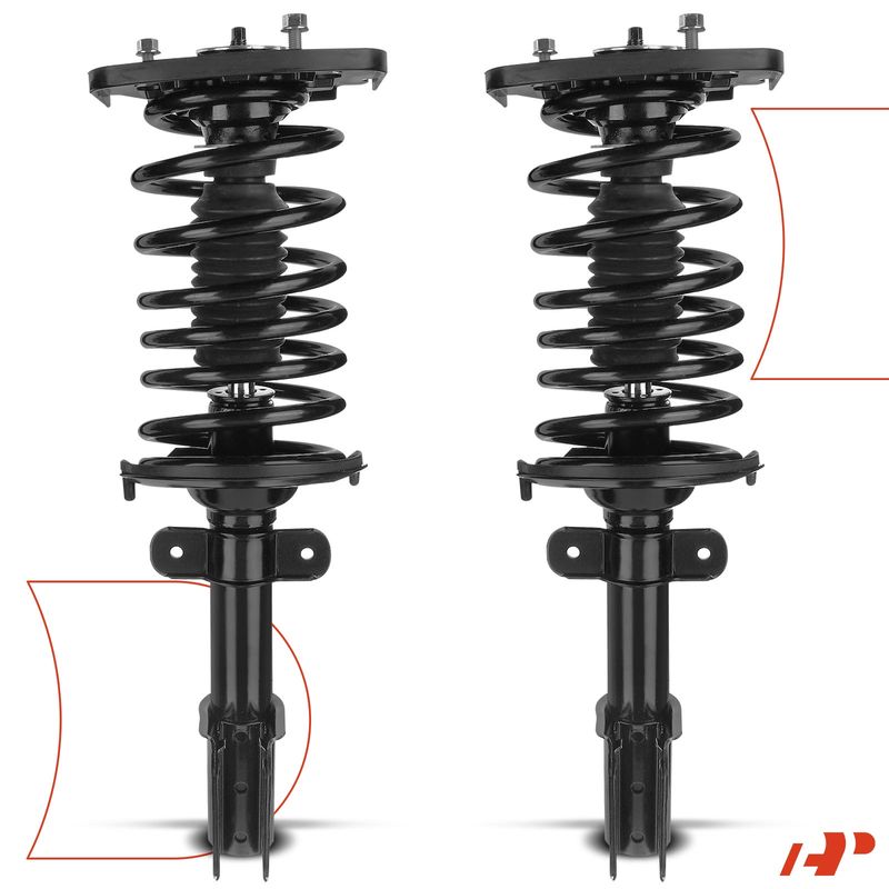 2x Rear Complete Strut & Coil Spring Assembly for Chevrolet Impala V6 3.4L 3.8L