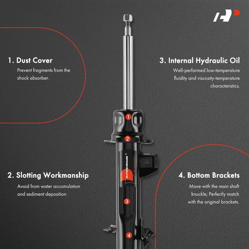 2x Front Shock Absorber for Mini Cooper Paceman 2013-2016 L4 1.6L