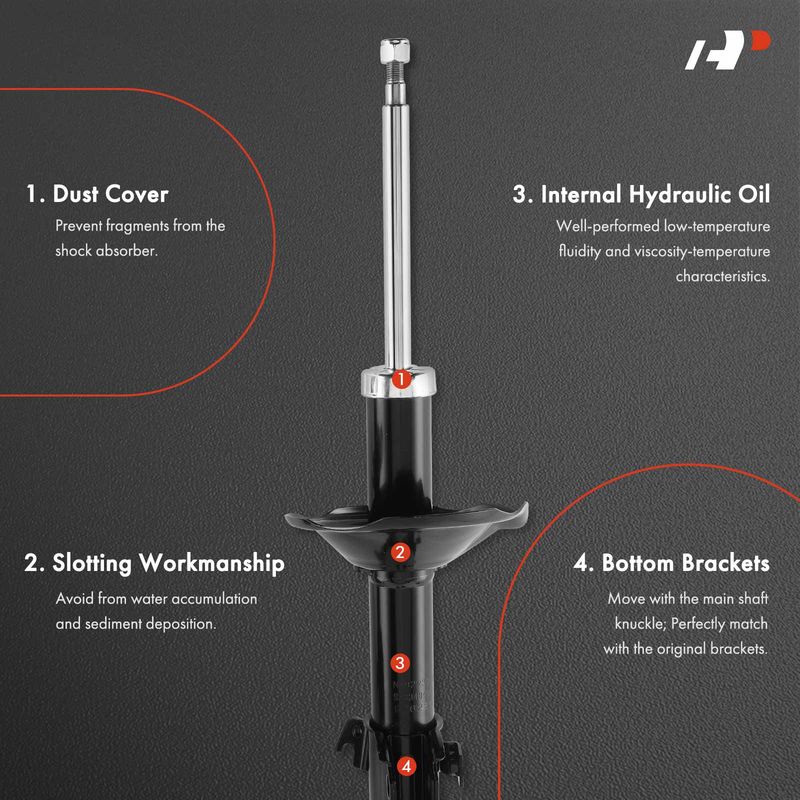 2x Front Shock Absorber for Subaru Forester 2003 H4 2.5L