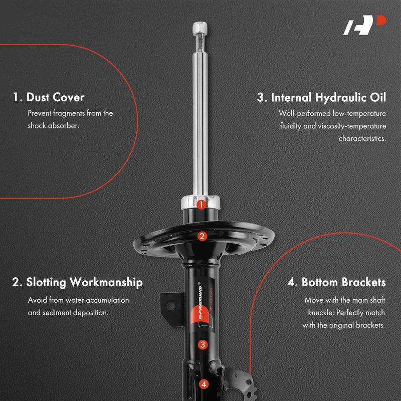 2x Front Shock Absorber for Toyota Camry 2012-2017 2.5L 3.5L