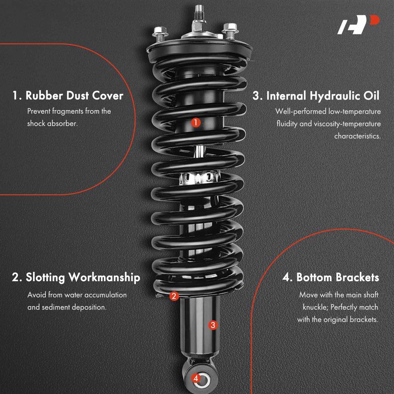 4x Front & Rear Complete Strut & Coil Spring Assembly for Toyota Tacoma 95-04 4WD