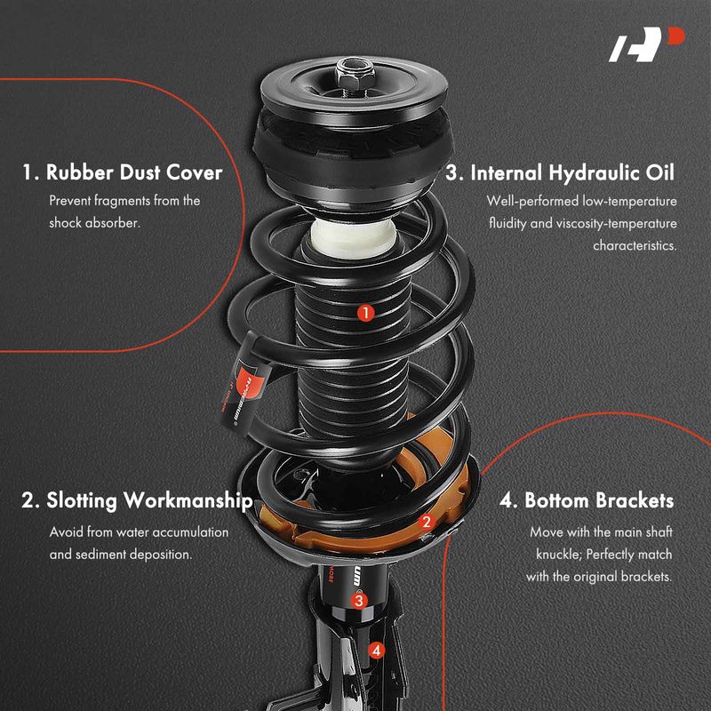 2x Front Complete Strut & Coil Spring Assembly for Chevy Impala 14-19 2.5L 2.4L