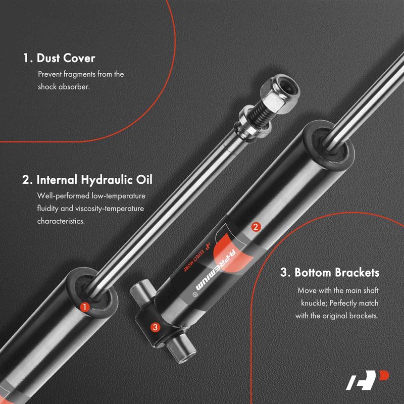 2x Rear Shock Absorber for Volvo S60 2001-2009 S80 99-06 V70 FWD