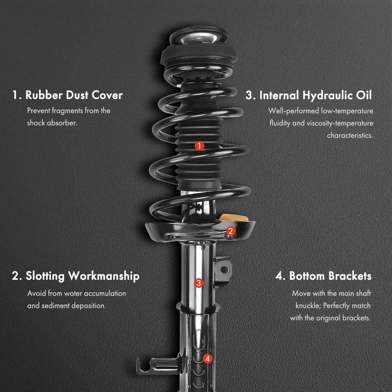 2x Front Complete Strut & Coil Spring Assembly for Dodge Challenger Charger 3.6L