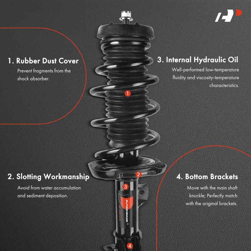 2x Front Complete Strut & Coil Spring Assembly for Chevrolet Sonic 2013-2016 RS L4 1.4L