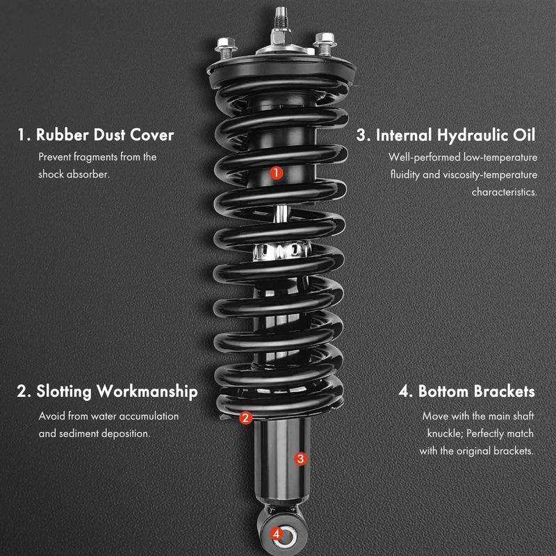 2x Rear Complete Strut & Coil Spring Assembly for Volvo V70 XC70 L5 2.4L 2.5L