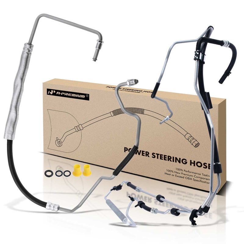 2x Power Steering Pressure & Return Line Hose Assembly for Buick Allure Pontiac