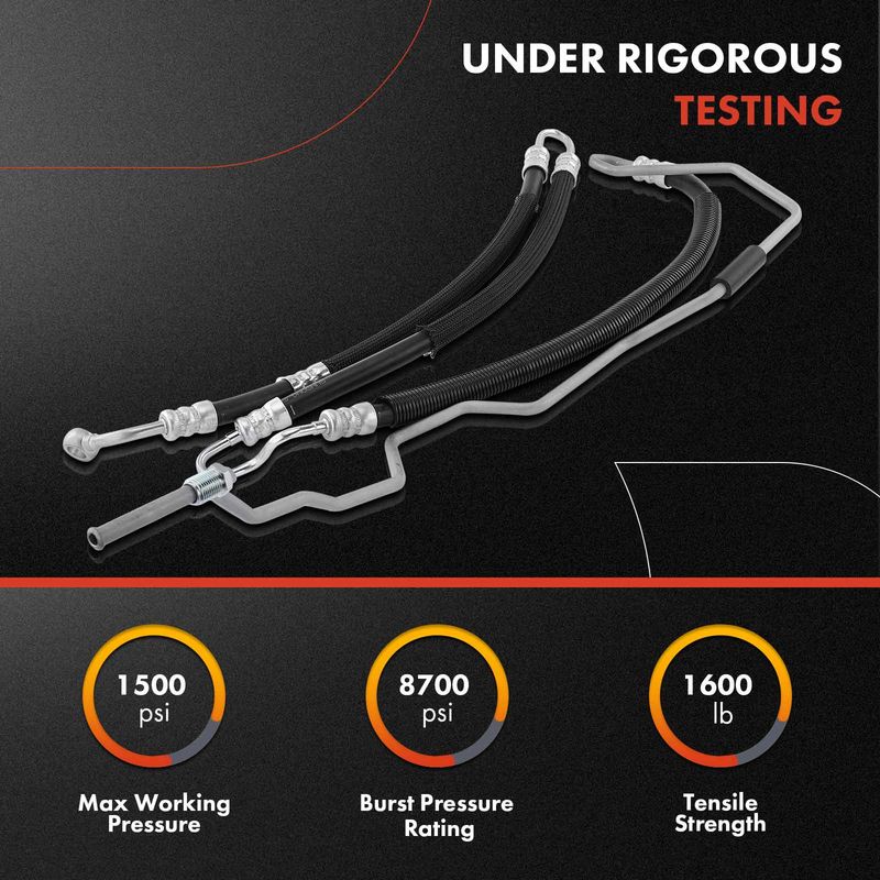 Power Steering Pressure Line Hose Assembly for BMW 550i E60 2008-2010 650i 4.8L