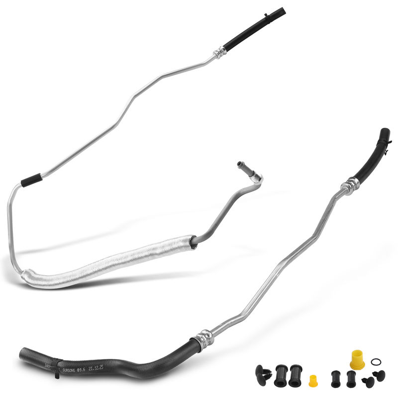2x Power Steering Return Line Hose Assembly for Chevy Impala 12-16 Impala Limited