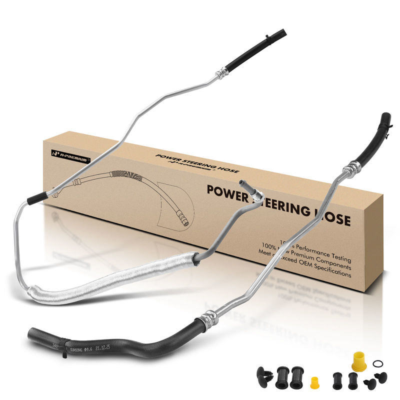 2x Power Steering Return Line Hose Assembly for Chevy Impala 12-16 Impala Limited