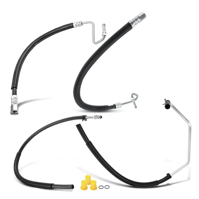 4x Power Steering Pressure & Return Line Hose Assembly for Dodge Ram 2500 98-02