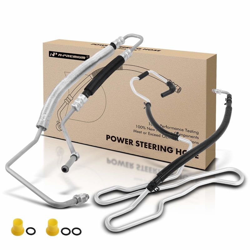 2x Power Steering Pressure & Return Line Hose Assembly for Chevy Corvette 05-13