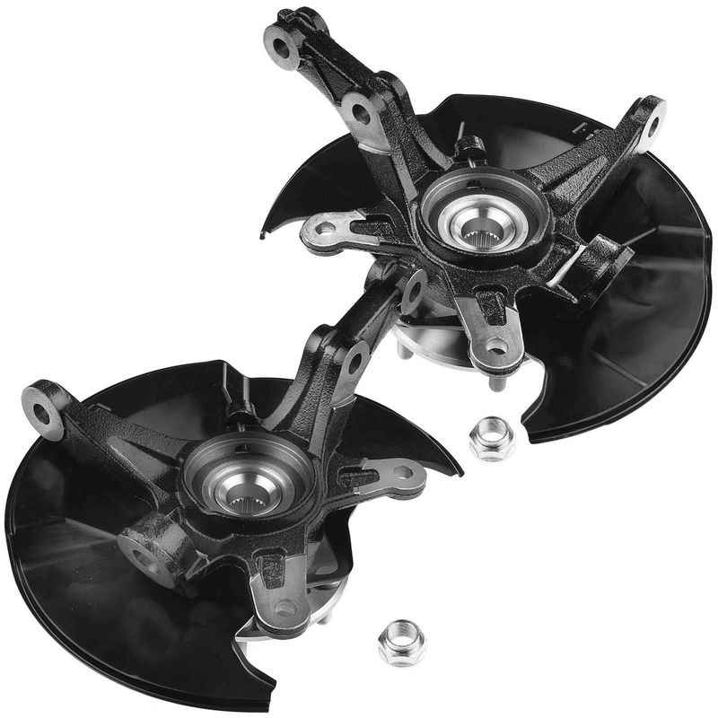 2x Front Steering Knuckle & Wheel Hub Bearing Assembly for Honda Civic 06-11