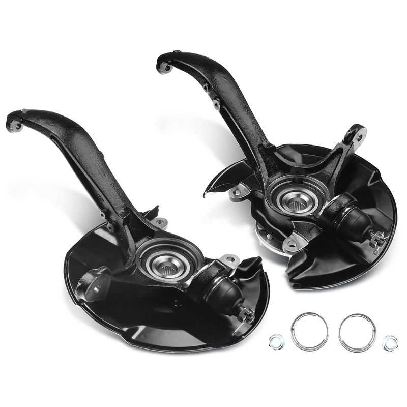 2x Front Steering Knuckle & Wheel Hub Bearing Assembly for Honda Accord Acura
