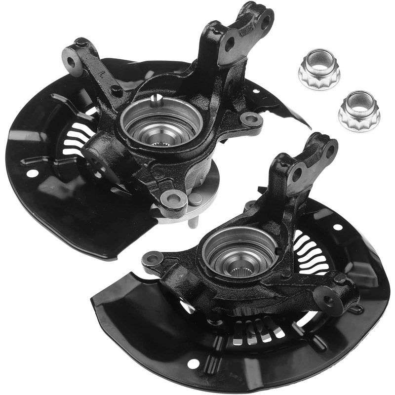 2x Front Steering Knuckle & Wheel Hub Bearing Assembly for Toyota Sienna 11-17