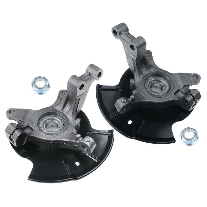 2x Front Steering Knuckle & Wheel Hub Bearing Assembly for Ford Edge 11-14