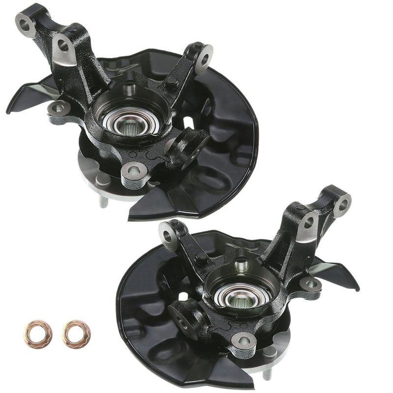 2x Front Steering Knuckle & Wheel Hub Bearing Assembly for Toyota Corolla 03-08