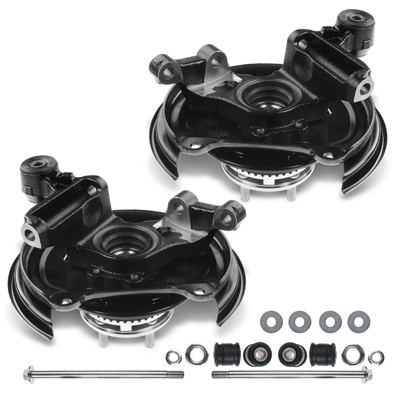 2x Rear Steering Knuckle & Wheel Hub Bearing Assembly for Subaru Forester 01-08