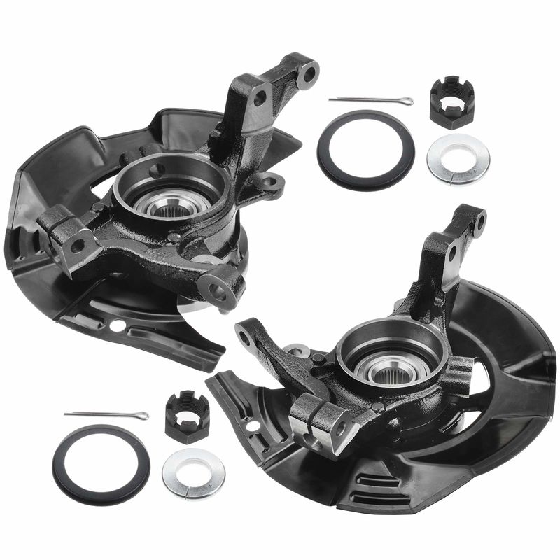 2x Front Steering Knuckle Assembly for Hyundai Sonata 11-13 with Sport Susp.