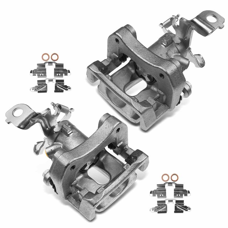 2x Rear Brake Caliper with Bracket for Toyota Matrix 2009-2013 Pontiac Vibe FWD