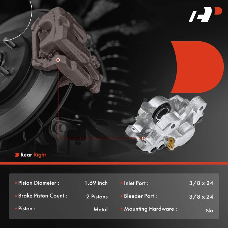 Rear Passenger Brake Caliper for Jaguar XJ12 74-79 XJ6 74-87 XJS 76-94