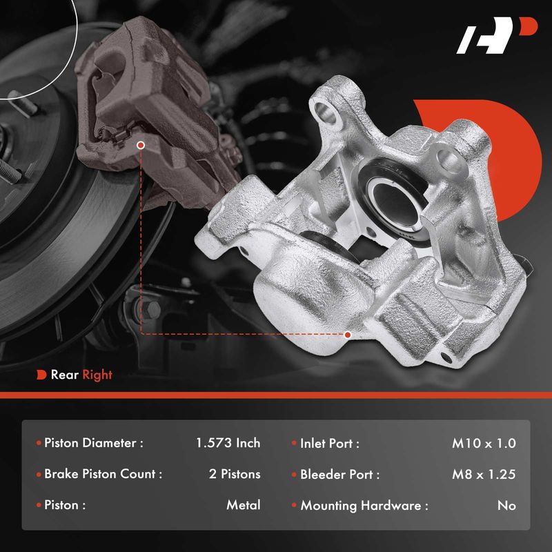 Rear Passenger Brake Caliper for Mercedes-Benz 300SD 300SE E320 S320 S350 92-03