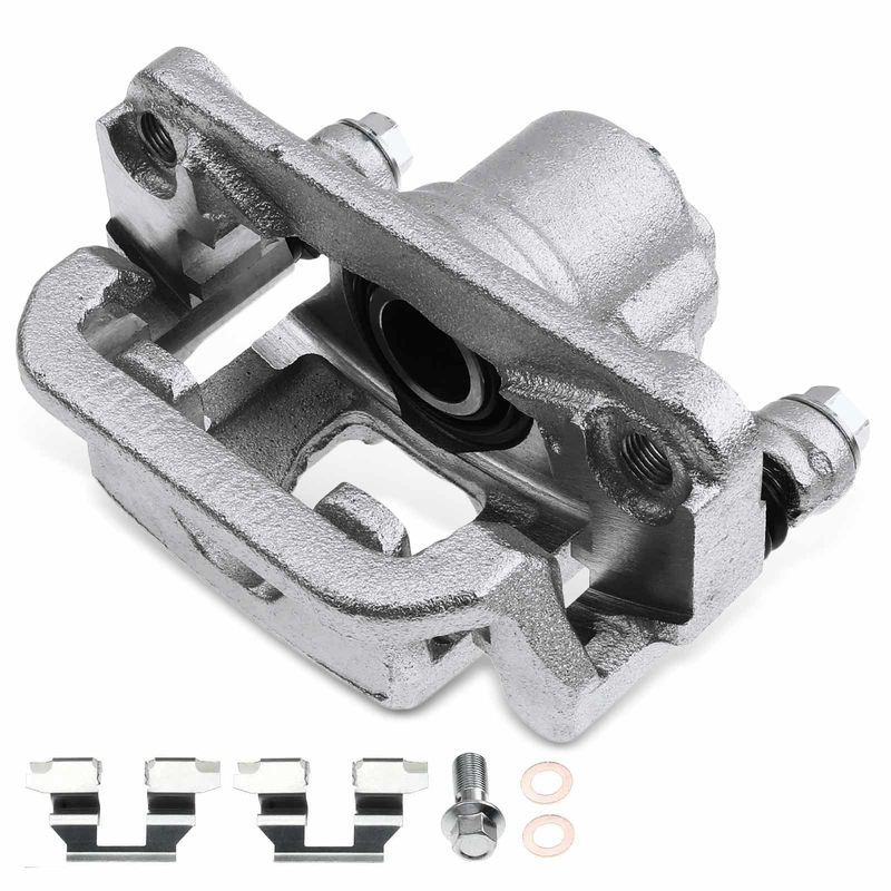 Rear Driver Disc Brake Caliper with Bracket for Nissan Juke 11-17 Sentra Tiida