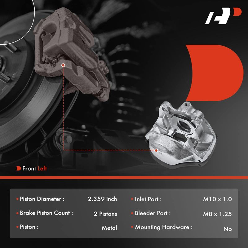 Front Driver Brake Caliper for Mercedes-Benz 380SL 380SLC 81-85 450SL 450SLC