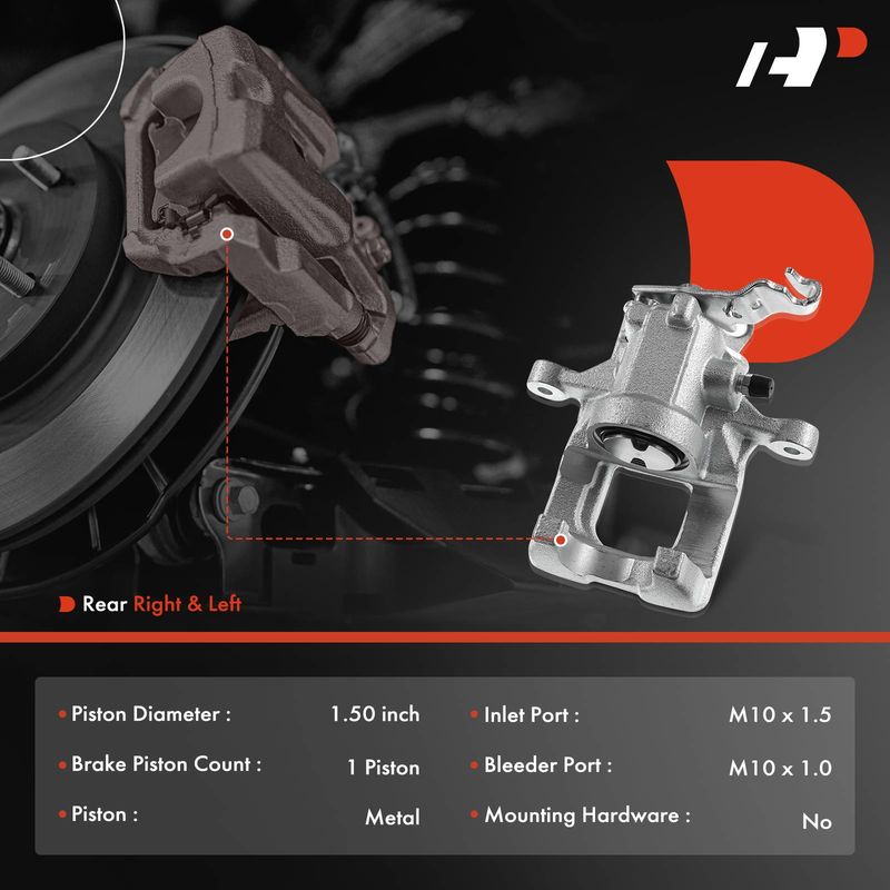 2x Rear Brake Caliper for Audi A3 Volkswagen Bettle GTI Passat Golf Eos