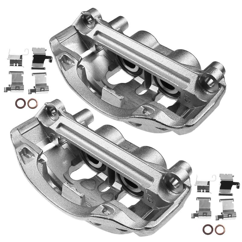 2x Rear Brake Caliper with Bracket for Chevrolet Silverado 3500 HD 2011-2019