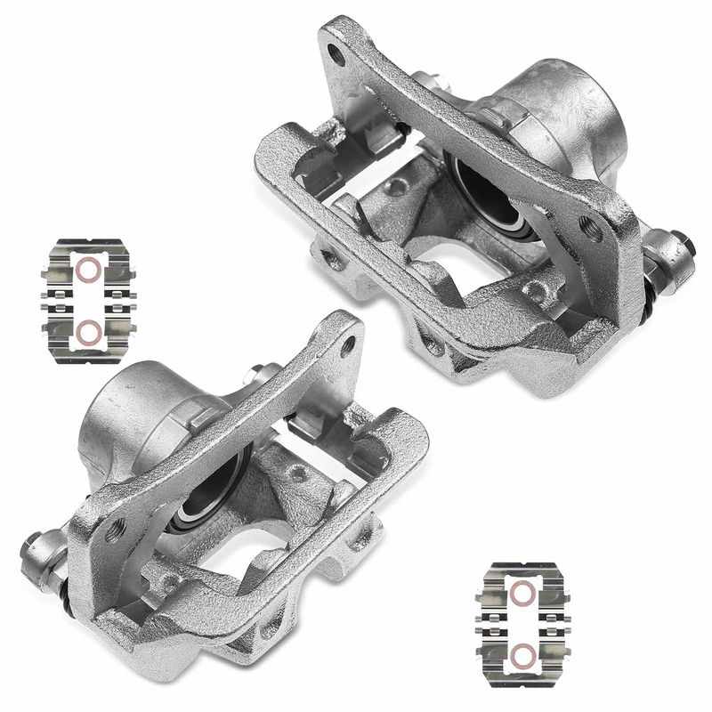 2x Rear Brake Caliper with Bracket for Hyundai Genesis 2012-2016 Kia K900 16-17
