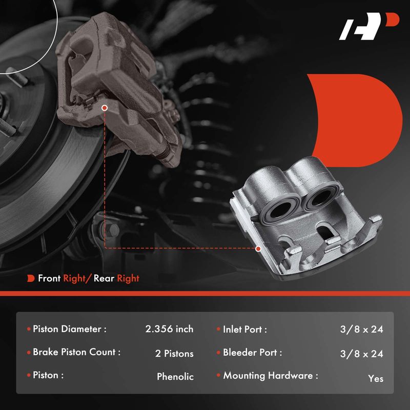 Front/Rear Passenger Brake Caliper for Ford E-450 Super Duty 03-07 F Super Duty